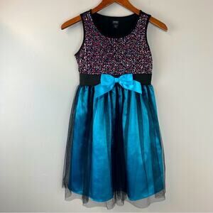 Girls Holiday Editions Colorful Sequins Party Dress XL 14 NYE